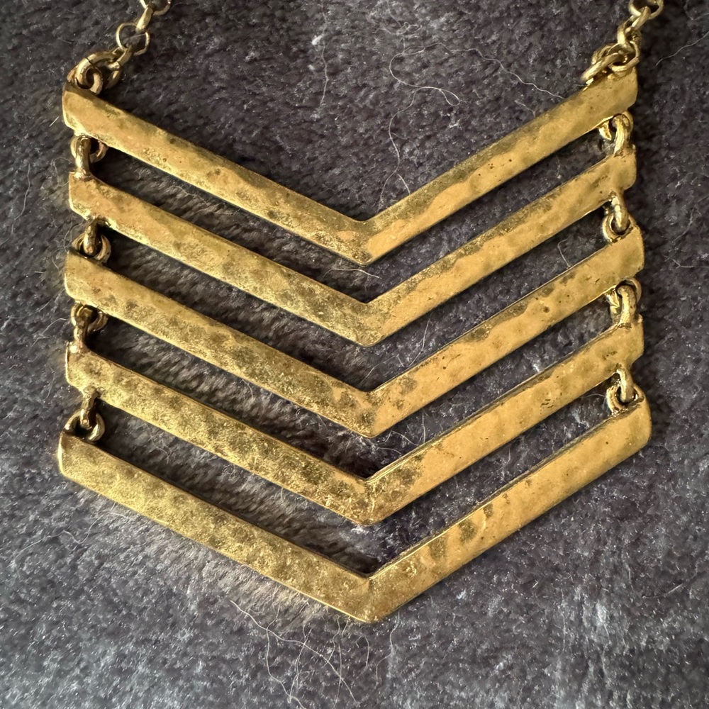 Lucky Brand Gold Chevron Necklace